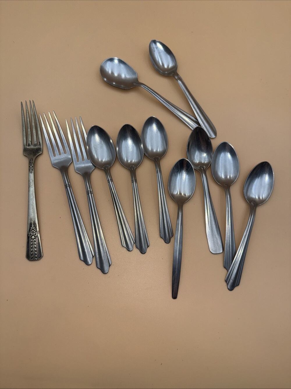 Mixed Lot of Vintage of Silverplate & Stainless-Steel Var. Brands & Sizes